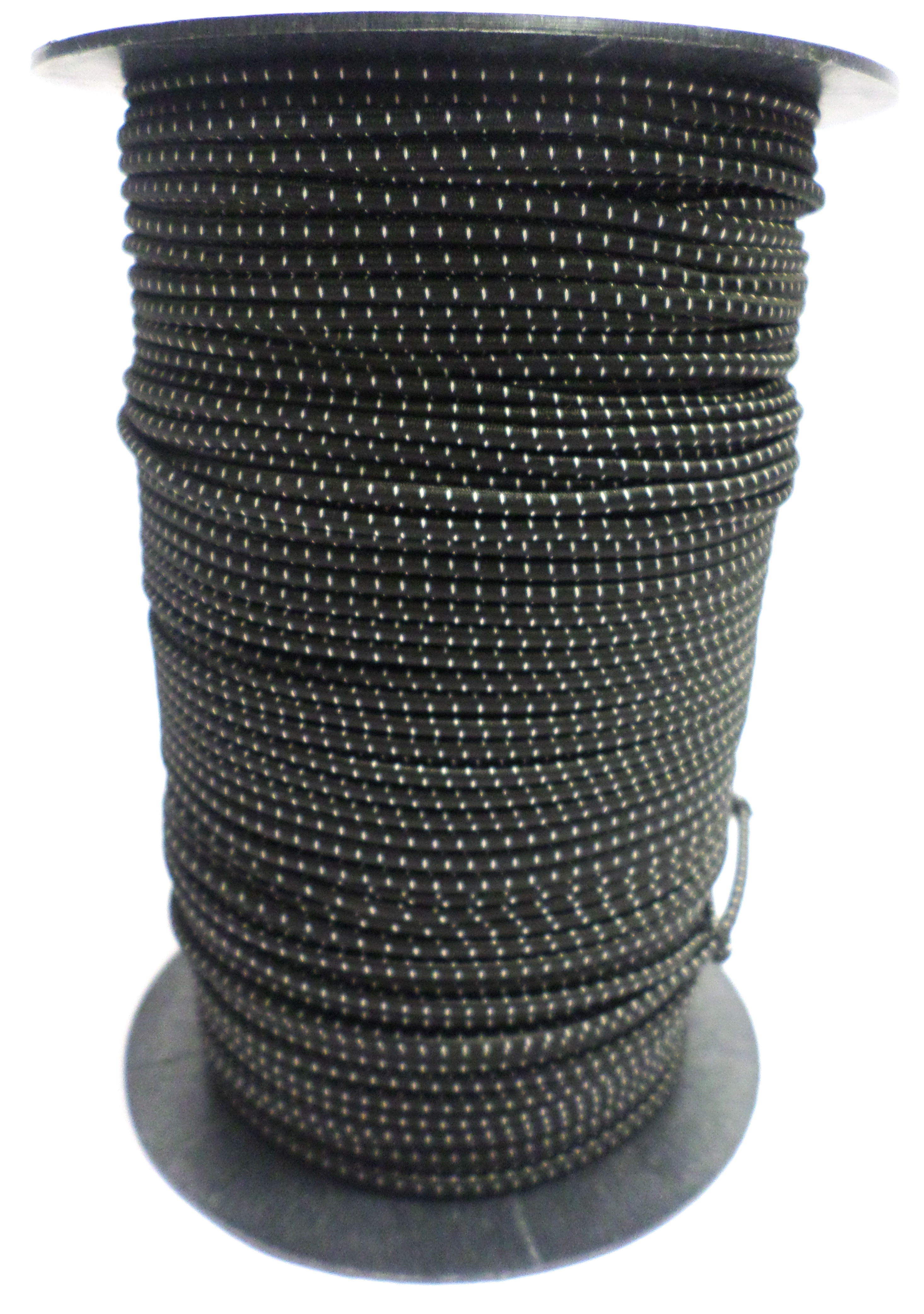 Shockcord zwart/grijs 3 mm 150 meter op rol